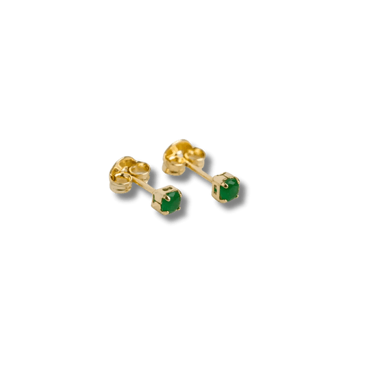 Circonia Verde Caja 2.5mm-Aretes-Mujer-Topos